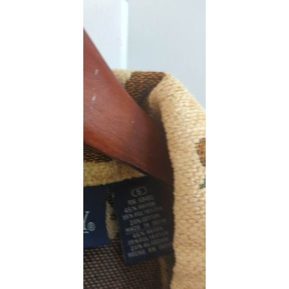 Jane Ashley Clothing Women's S Gold Tan Button Up Corduroy Carpet Floral Jacket - Picture 6 of 8